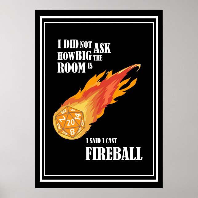 Poster Eu disse que joguei o Fireball (Frente)