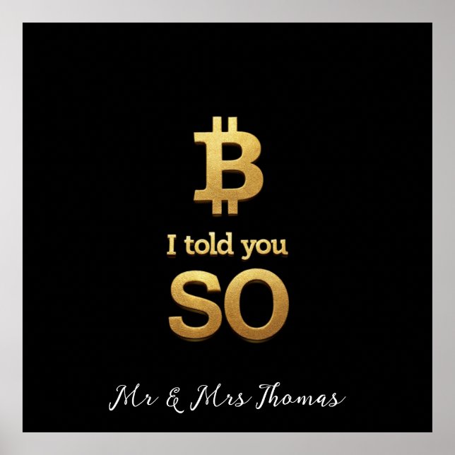 Poster Eu Disse-Te, Bitmoney Ultimate Crypto Comeback (Frente)