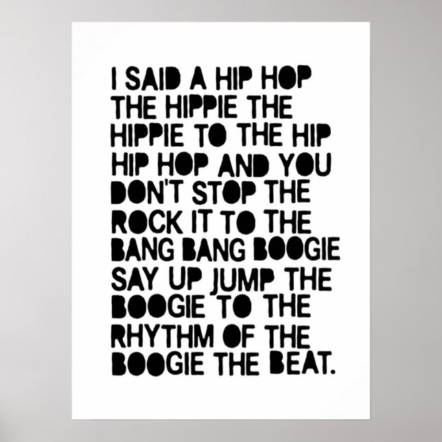 Poster Eu disse um hip hop (Frente)