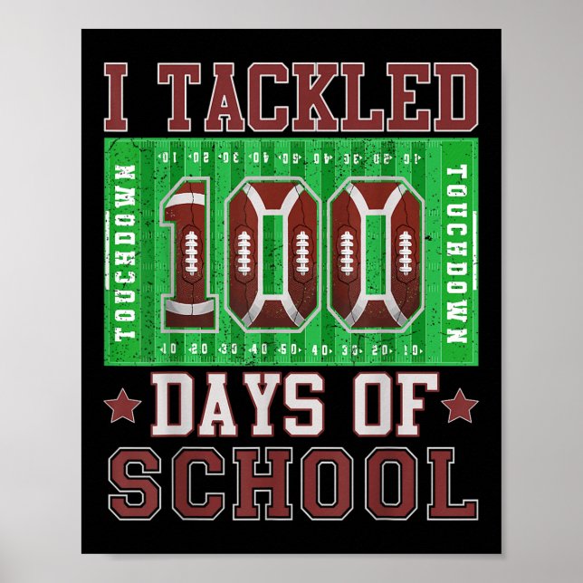 Poster Eu Encontrei 100 Dias De Futebol Escolar 100º Dia  (Frente)