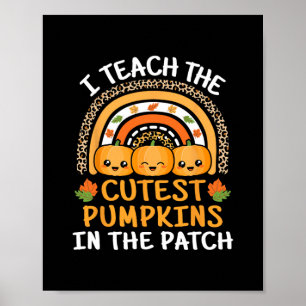 Poster eu ensino as abóboras mais bonitas no professor de
