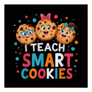 Póster Eu Ensino Biscoitos Inteligentes Professor de Volt