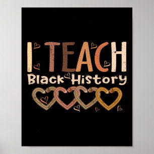 Poster Eu Ensino História Negra Lápis Coração Afro Africa