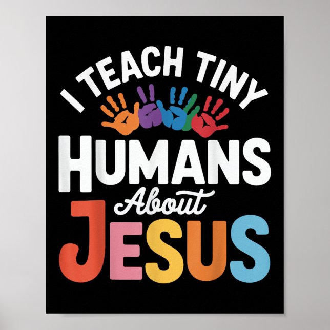 Poster Eu Ensino Jesus a Humanos Pequenos (Frente)