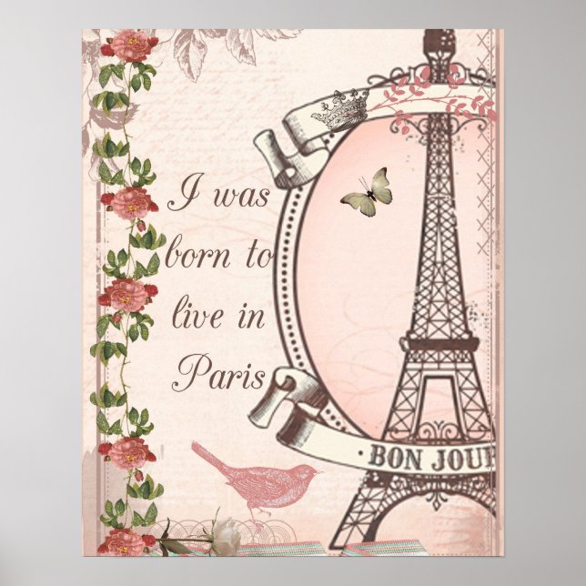 Póster Eu era Nascer de morar em Paris (Frente)