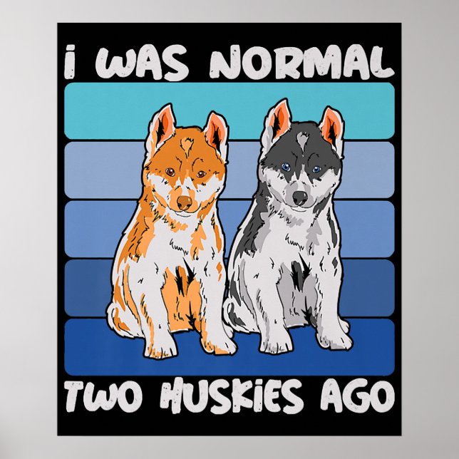 Poster Eu Era Normal Há Dois Roucos | Cão Shiba (Frente)