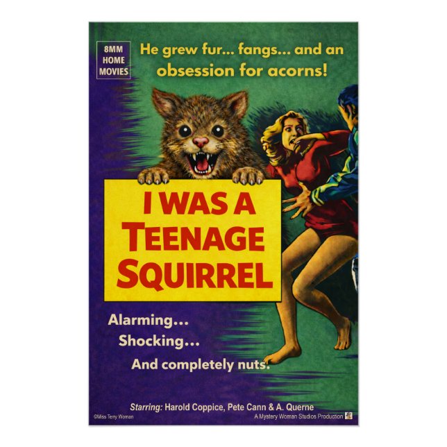 Póster Eu era um esquilo adolescente (Frente)