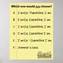 Póster Eu Escrevo... Então?