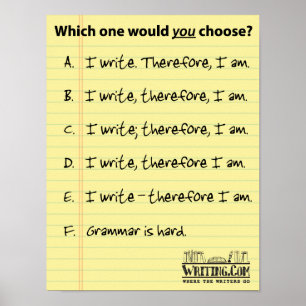 Póster Eu Escrevo... Então?