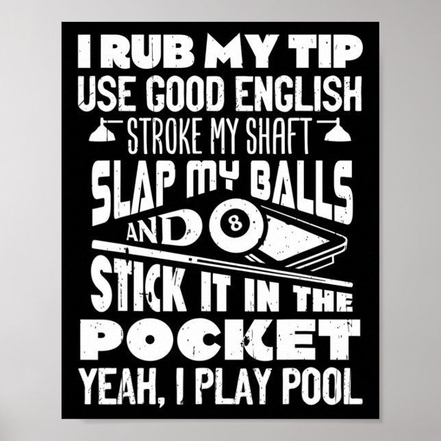 Poster Eu Esfreguei Minha Dica Sim Eu Toco Piscina Billia (Frente)