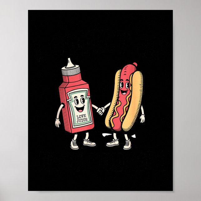 Poster Eu esguicho em cachorro-quente suculento piada eng (Frente)