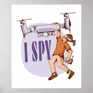 Poster Eu Espiono Para Pilotos de Drone e Crianças de Dro