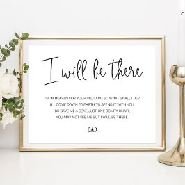 Poster Eu Estarei Lá, Assento Memorial Com Nome Casamento