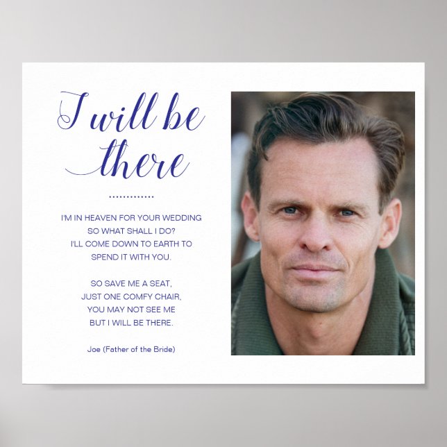 Poster Eu Estarei Lá Com Foto Memorial Casamento (Frente)