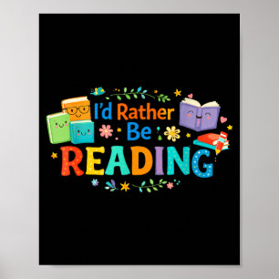 Poster Eu estaria lendo amante de livros engraçados profe