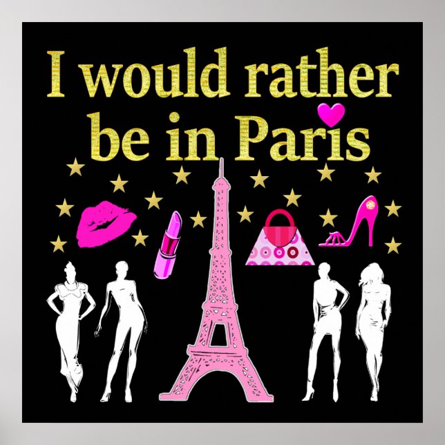PÓSTER EU ESTARIA PREFERENCIALMENTE EM PARIS (Frente)