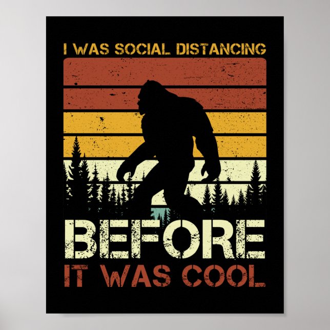 Poster Eu Estava Distanciando Social Antes Que Era Legal  (Frente)