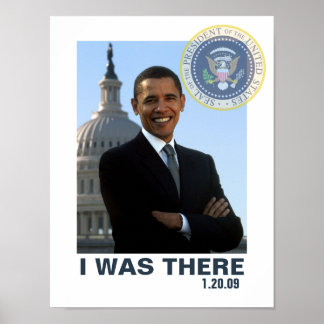 Poster EU ESTAVA LÁ A Inauguração de Obama 20/1/09