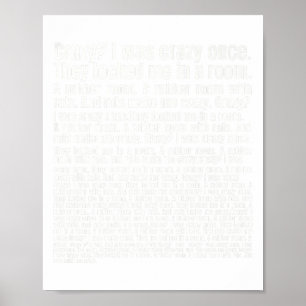 Poster Eu Estava Louco Uma Vez. Prêmio Memória Engraçado