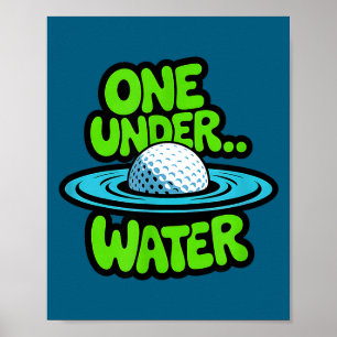 Poster Eu Estava Um Abaixo Hoje Obstáculo de Água Engraça