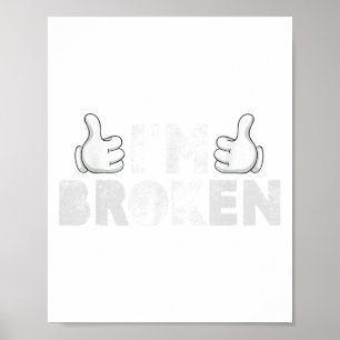 Poster Eu estou bem, eu sou a Prevenção de Suicídio Quebr