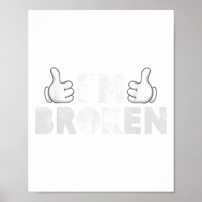 Poster Eu estou bem, eu sou a Prevenção de Suicídio Quebr (Frente)