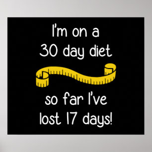 Póster Eu estou em uma dieta de 30 dias