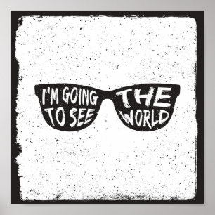 Poster Eu estou indo ver o mundo