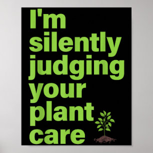 Poster Eu Estou Silenciando Sua Planta Engraçada De Fitos