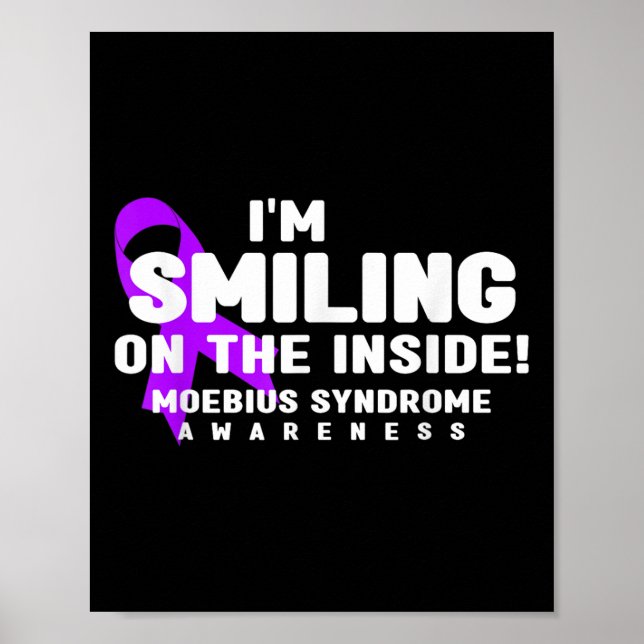 Poster Eu Estou Sorrindo Na Awarenes Da Síndrome De Moebi (Frente)
