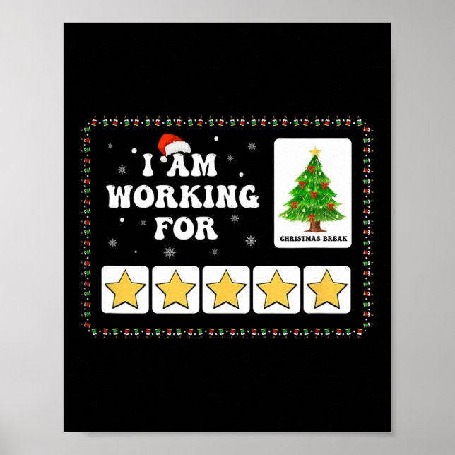 Poster Eu Estou Trabalhando Para O Natal Break 5 Estrelas (Frente)