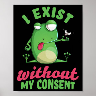 Poster Eu Existe Sem Meu Consentimento De Depressão De Sa
