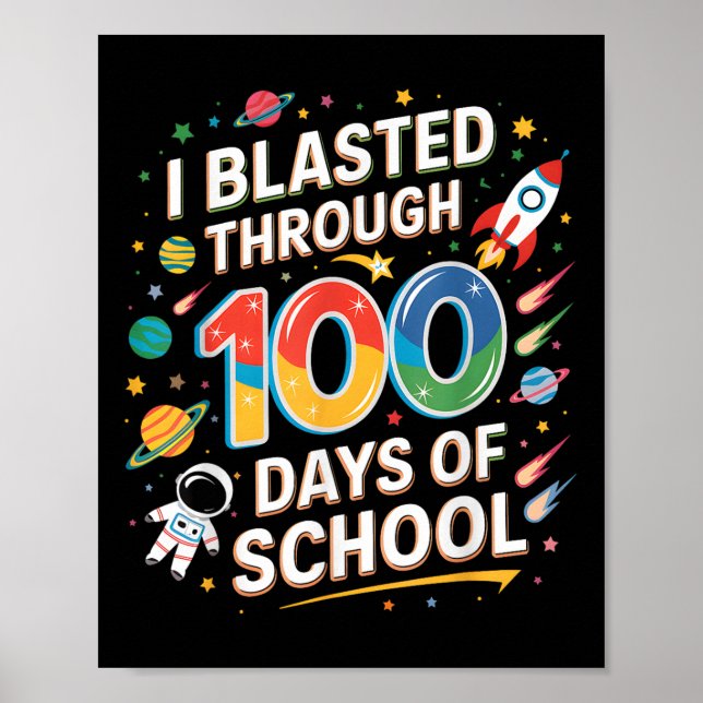 Poster Eu Explodi Por 100 Dias De Escola 100º Dia (Frente)