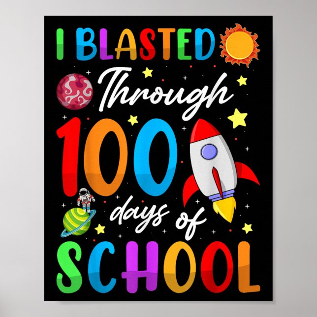 Poster Eu Explodi Por 100 Dias De Escola 100º Dia De Chá (Frente)