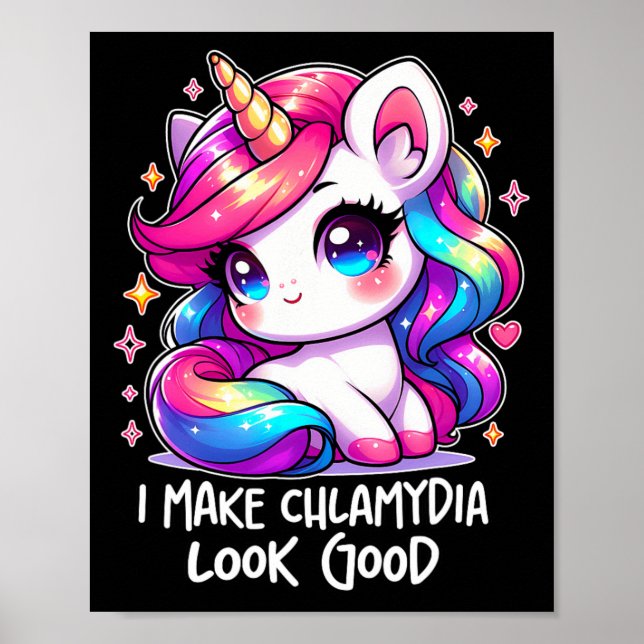 Poster Eu Faço A Chlamydia Parecer Engraçada Wei Inapropr (Frente)