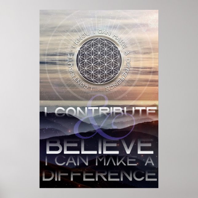 Poster Eu faço a diferença - Formulações de Afirmação (Frente)
