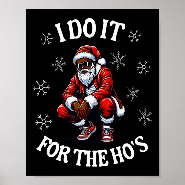 Poster Eu Faço Isso Pelas Hospedeiras Natal Afro-American (Frente)