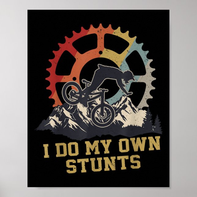 Poster Eu Faço Meus Próprios Estunts Bicicleta Mountain B (Frente)