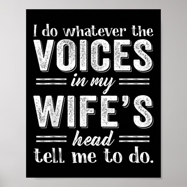 Poster Eu Faço O Que As Vozes Na Minha Cabeça De Esposas  (Frente)