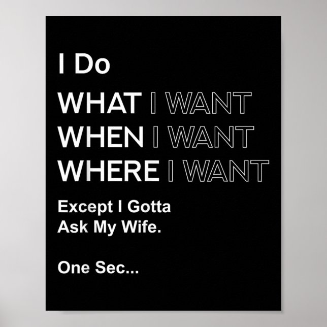 Poster Eu faço o que quando onde eu quero, exceto que eu  (Frente)