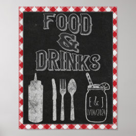 Poster Eu Faço Sinal de Comida de Churrasco Comida de Bar