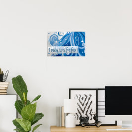 Poster "Eu faço tempo para diversão" Motivação Afirmação