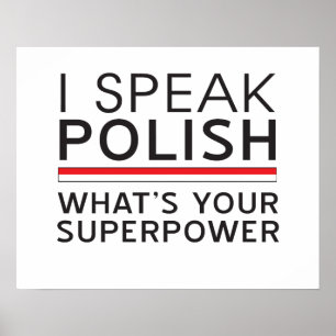 Póster Eu falo o polonês o que é sua superpotência?