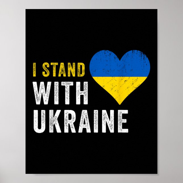 Poster Eu Fico Com A Ucrânia - Pare De Putin Para O Apoio (Frente)