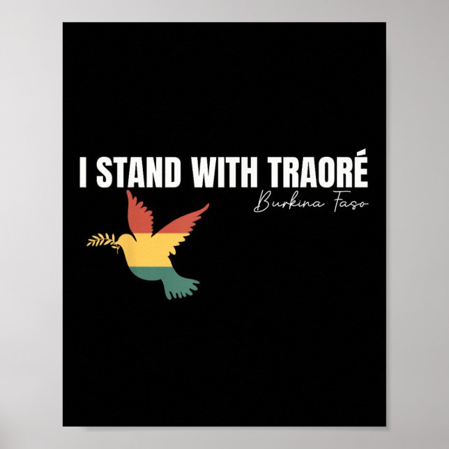 Poster Eu Fico Com Burkina Faso-ibrahim Traoré (Frente)