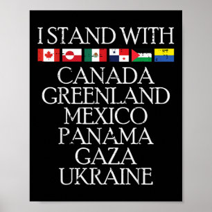 Poster Eu fico com Canda Groenlândia México Ucrânia Homen