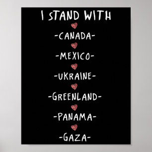 Poster Eu fico com o Canadá México Ucrânia Panam Groenlân