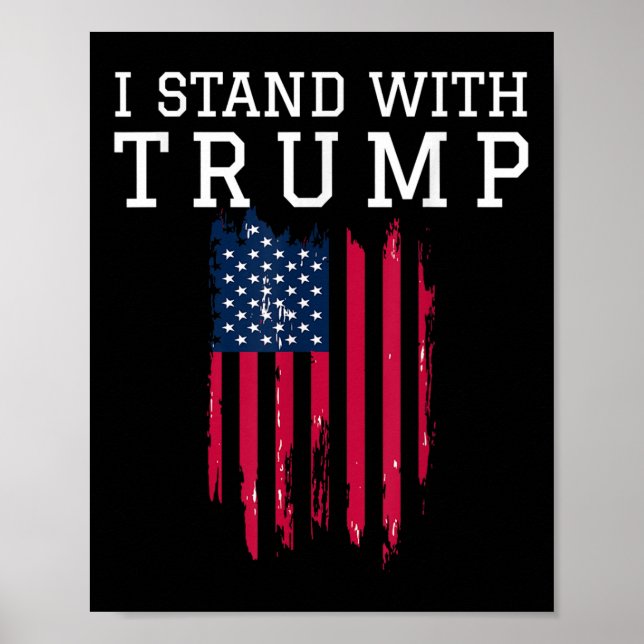 Poster Eu Fico Com O Trump Pro Trump Support (Frente)