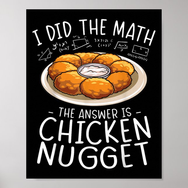 Poster Eu Fiz A Matemática De Frango... E Dei Uma Engraça (Frente)