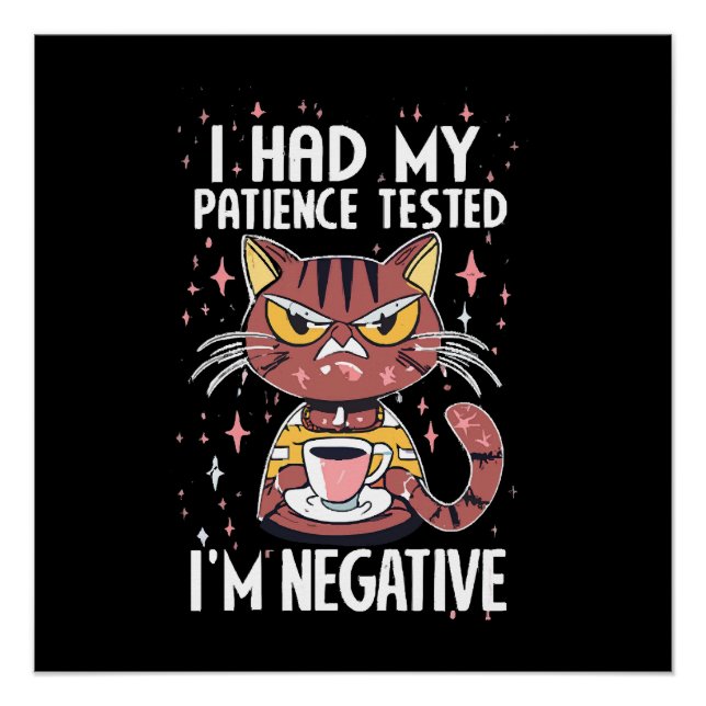 Póster Eu fiz o meu teste de Paciência! (Frente)